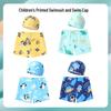 Children's Cartoon Swimsuit Set: Toddler Swim Shorts & Cap for Beach