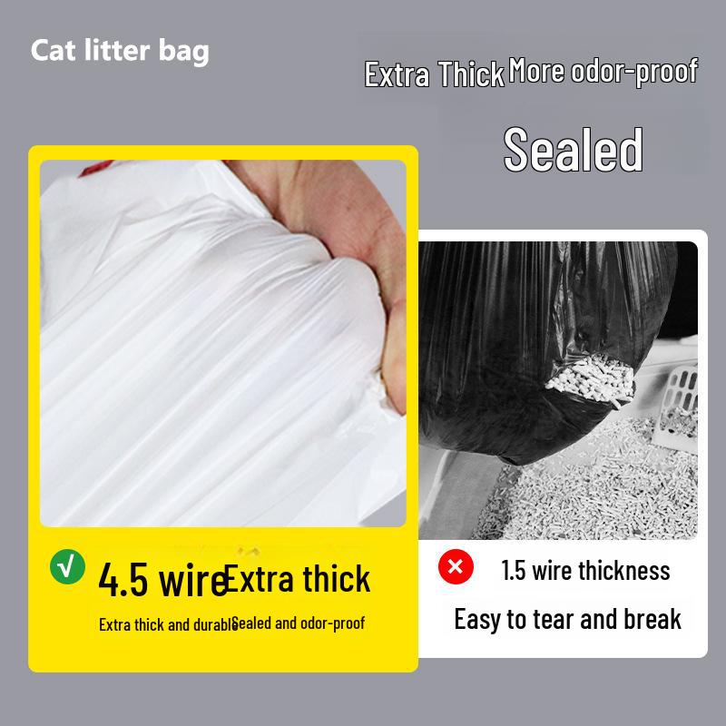 "Disposable Cat Litter Box Bags - Large, No Shovel Needed"
