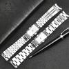 20MM 22MM Para SEIKO SKX007/009 SKX173/175 reloj plateado para hombre pulsera de reloj de acero inoxidable Hebilla plegable para reloj Correa + Herramienta