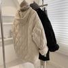 Collarless lamb wool lightweight ins winter cotton coat Korean style loose small fragrant style rhombus warm small cotton coat for women