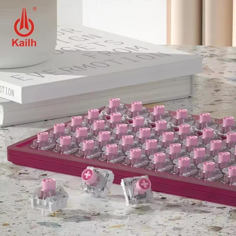 Kailh Box Silent Pink Switch Mechanical Keyboard Switch Office Waterproof And Dustproof Linear SMD MX 3Pin Switchs Hot Swap 10PCS