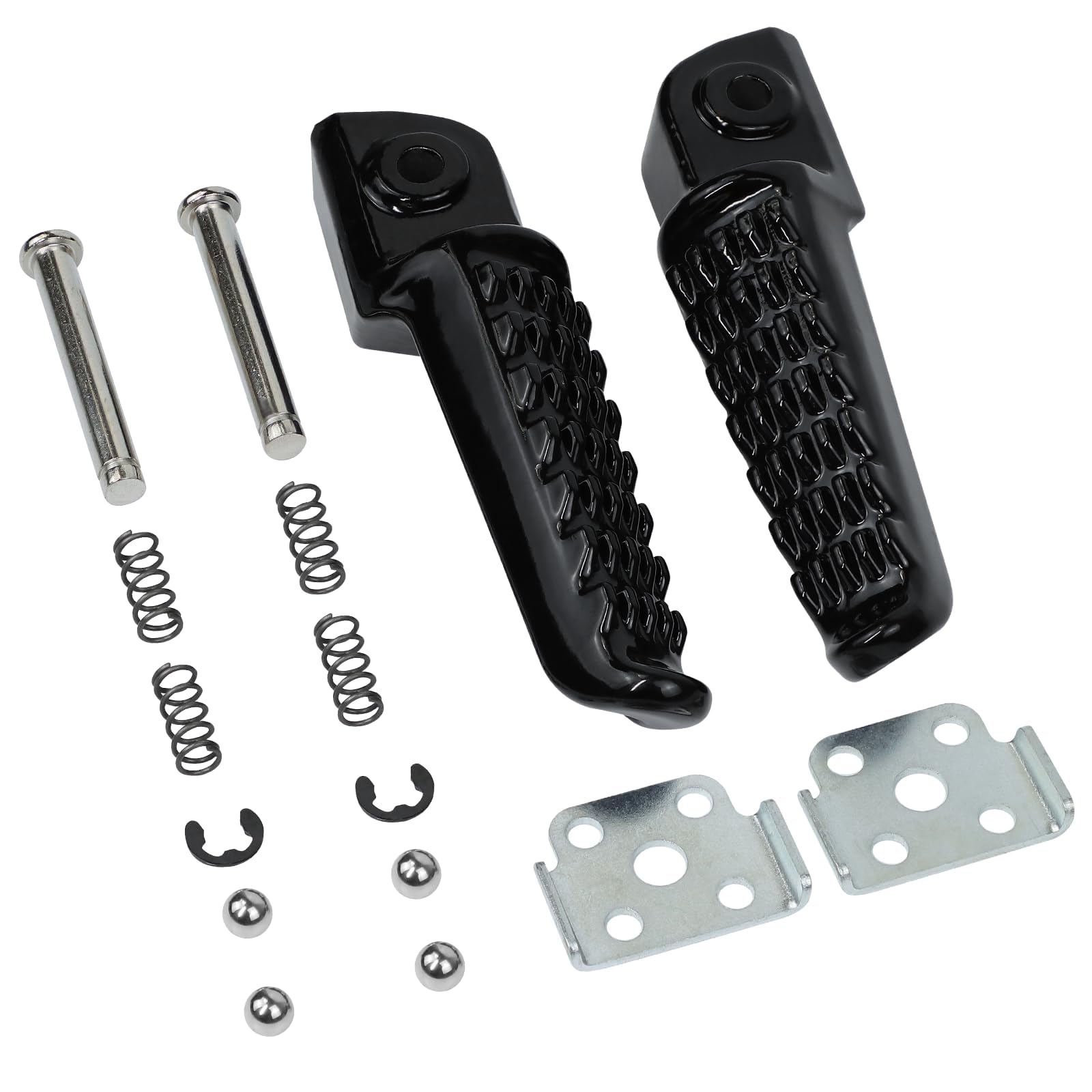 

Jetsetmoto Tandem Steps, Compatible with Kawasaki Ninja, Left and Right Set, Aluminum, Black, Heavy чёрный