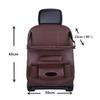 Beige Car Seat Organizer with Protective Cover & Mini Foldable Table