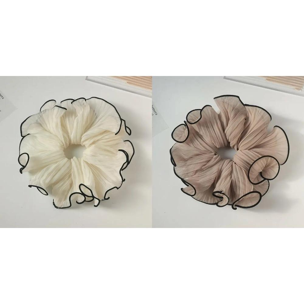 Koreanischer Großer Haargummi Frauen Mädchen Elastisches Haarband Seil Gummi Falten Haarband Pferdeschwanzhalter Kopfschmuck Haarschmuck