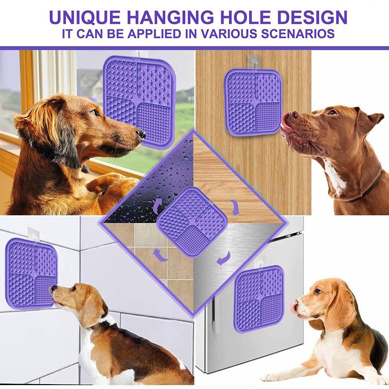 PSilicone Licking Board Slow Food Licking Pad Cat And Dog Slow Food Tableware Bowl Anti Choking Pad Suction Cup Pet Supplies
