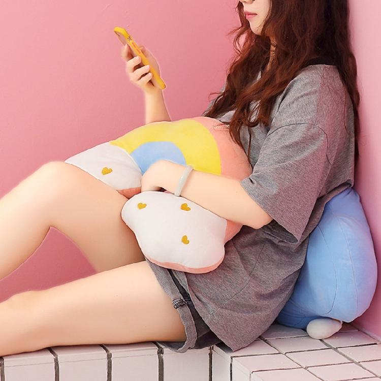 Soft Rainbow Cloud Moon Pillow Delicate Cushions Longlasting Comfortable