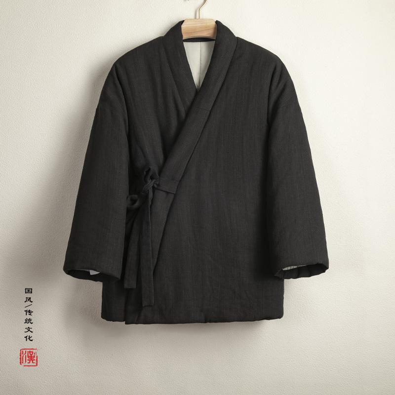 Vīriešu ziemas Hanfu kokvilnas jaka -