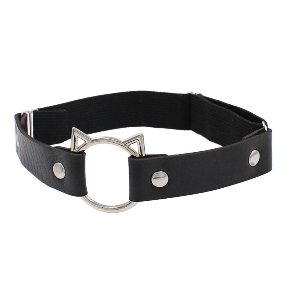 Women Elastic Pu Leather Leg Ring Garter Body Jewelry Punk Heart Rivet Thigh Ring Goth Harajuku Harness Stockings Garter