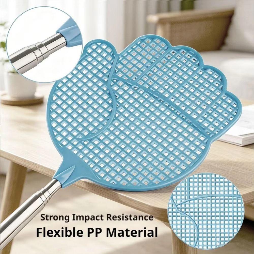 5Pcs Retractable Palm Shaped Fly Swatter Durable Extendable Bug Swatter Kitchen Use