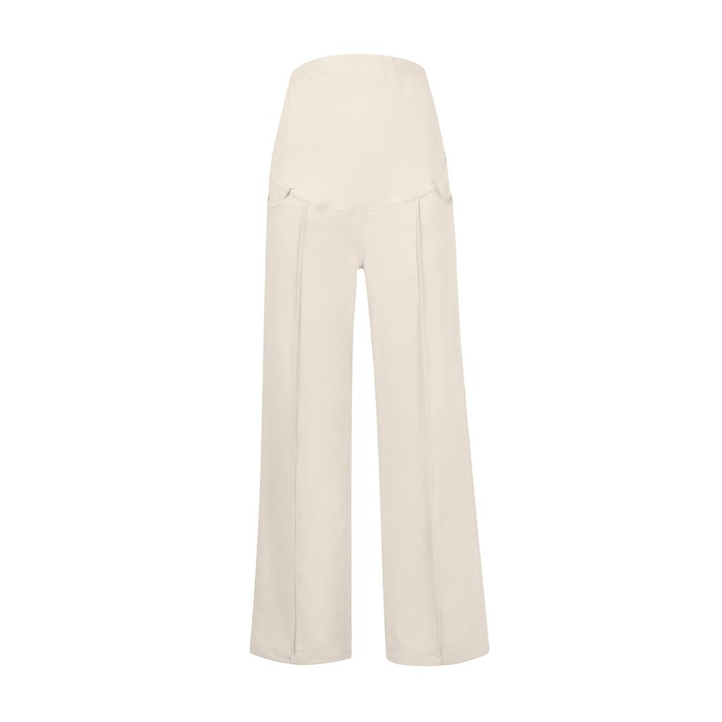 Maternity Yoga Pants, With A Belly Pocket, Stretchy Wide-leg Work/casual Pants, Maternity Loungewear Pants