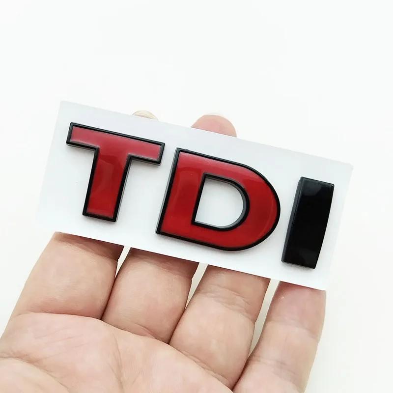 AABIN1 3D ABS Black Logo TDI Emblem Letters Car Rear Trunk Badge Sticker for VW Volkswagen Polo Golf 4 5 6 7 Touran Passat Accessories