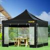VEVOR 304.8 x 304.8 cm Pop Up Canopy Tent, Outdoor Patio Gazebo Tent with Removable Sidewalls and Wheeled Bag