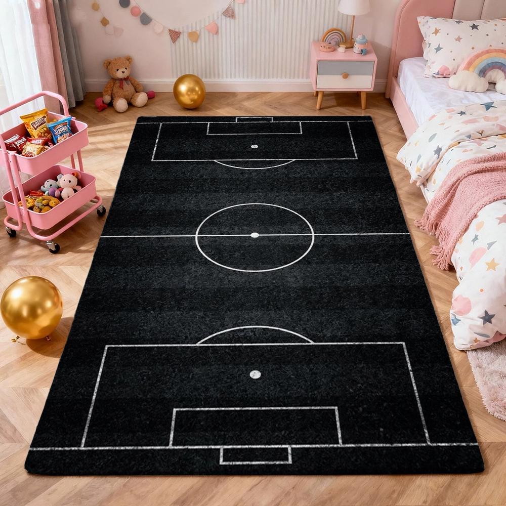 Soccer Ball Water Splash Print Theme Rug Soft Texture Nonslip Carpet For Hallway Balcony Study Home Party Decor Christmas Gift