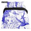 Hummingbirds Bedspread Cover Kit Tropical Flowers Nature Blooms Bed Cover Kit Tropical Birds Theme Queen Dimension Size 2/3 Pcs Comforter Cover