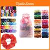 Versatile 60 Assorted Color Soft Velvet Hair Ties Perfect For Everyday Styling