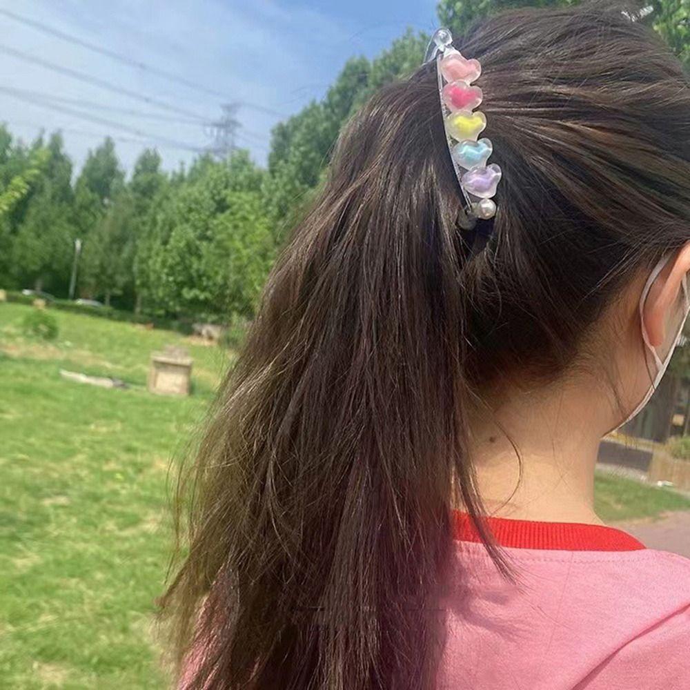 Colorful Hair Clips Frosted Banana Clip Vertical Clip Large Banana Hair Clips  Girl