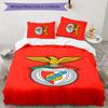 3pcs B-Benfica Design Cover Set - HD Printed Bedding with 1 Cover and 2 Pillowcases - Perfect for Home and Dorm Decor