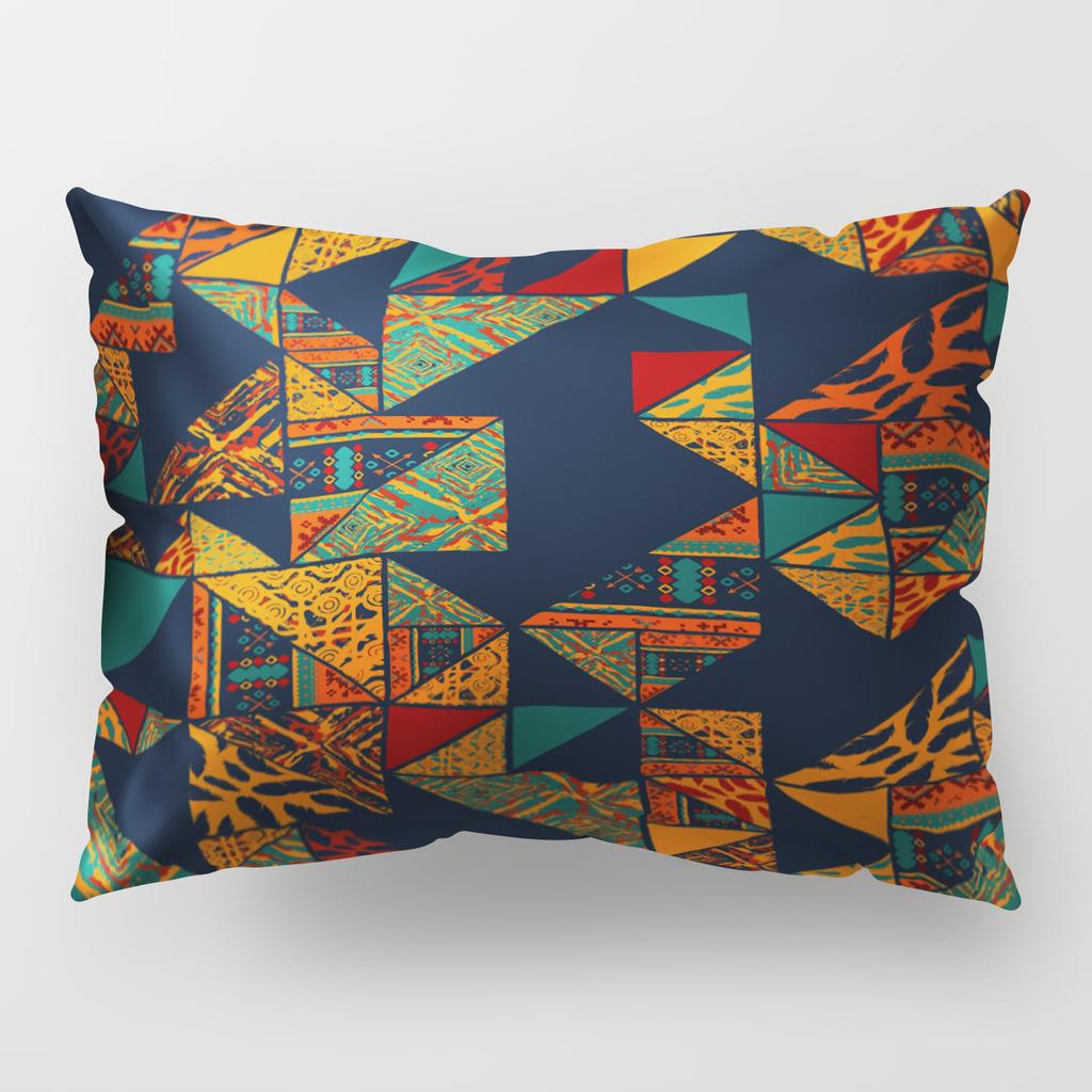 Retro Ethnic Style Pillow Cover Single-Sided Polyester Car Cushion Cover Bohemian Pillow Cover Waist Pillow Cover