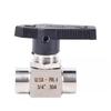 Durability High Temperatures Resistant Stainless Steel Three Way Valves Compacts Design Easy Assembly