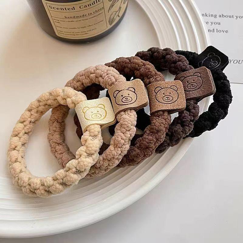 Women's High Elasticity Braided Bear Hair Tie - Thickened Elastic Band Hair Accessories