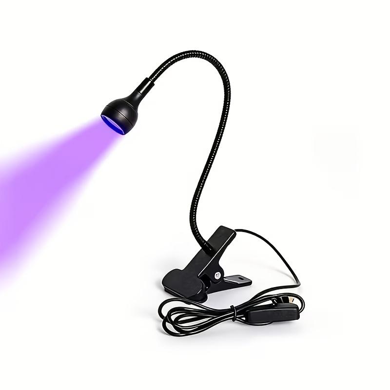 LED Lamp with Clip-on Flexible Metal Tube and Plastic Head, Mini Gel Lamp, USB Desk Lamp Nail Dryer for DIY Manicure. Suitable