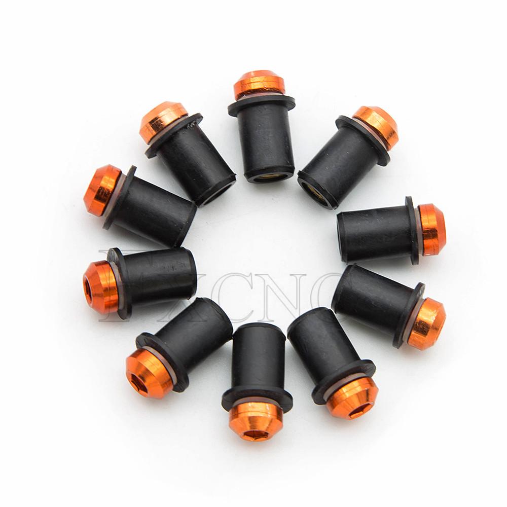 10PCS 5mm Windscreen Windshield Bolt Screw Kit For Yamaha MT09 MT-07 YZF R1 R6 R3 R25 FZ16 Fz1 FZ8 FZ6 MT03 Tmax xmax 530 500