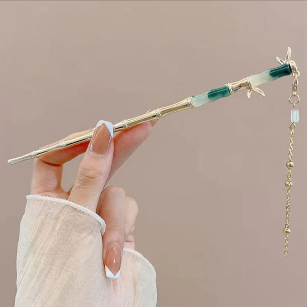 Elegant Chinese Style Tassel Hair Stick Hairpins Traditional Floral Hanfu Hair Sticks Women’s Vintage Bamboo Hair Accessories