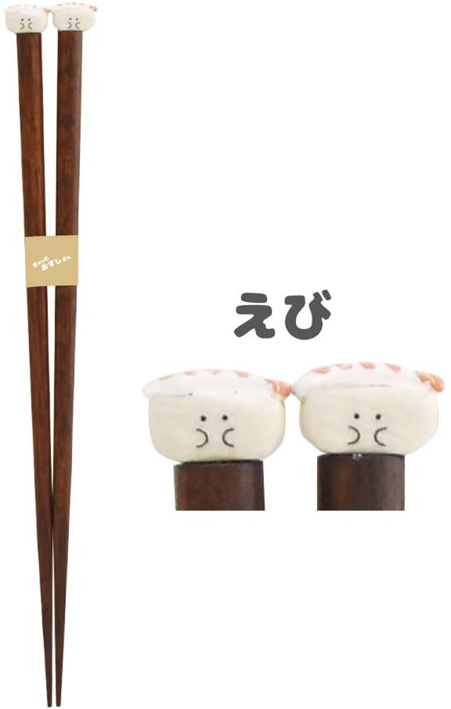 Ippinsha Gyutto Shrimp Made In Gift Item 48060 Sushi-san Chopsticks, 21cm, Japan,