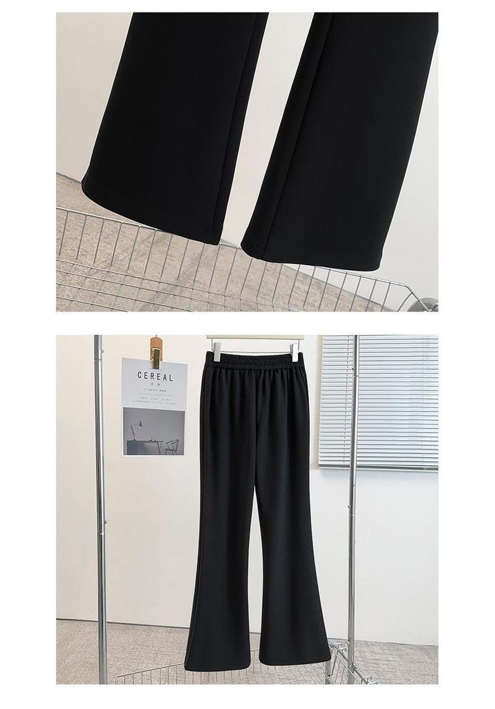 Women's Plus Size High Waist Micro-Flare Pants - Slimming Spring Suit Casual Long Pants