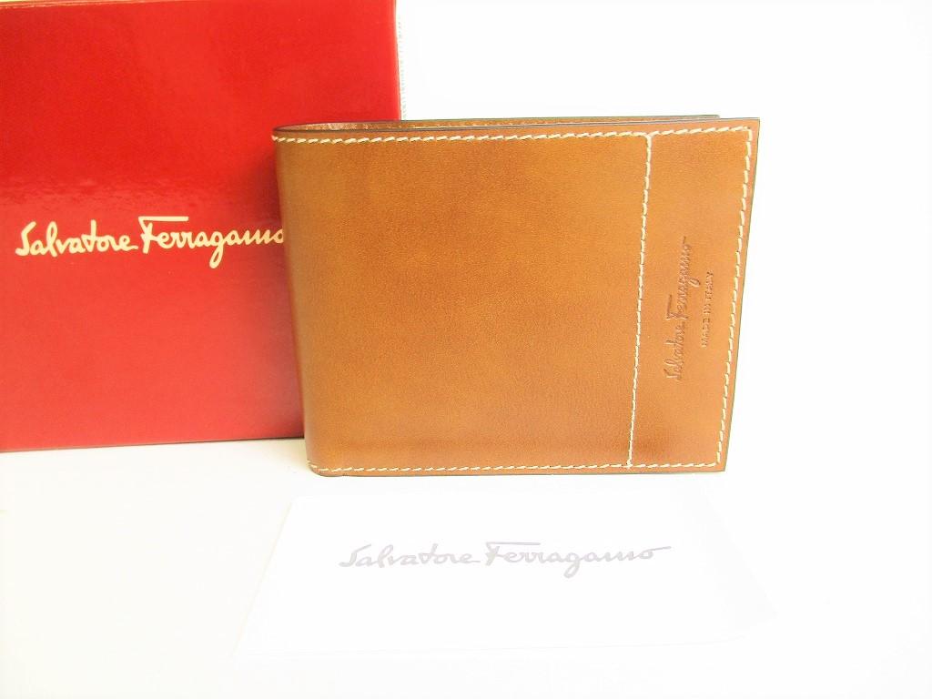 

Справжній коричневий шкіряний гаманець Salvatore Ferragamo №9148 відремонтований
