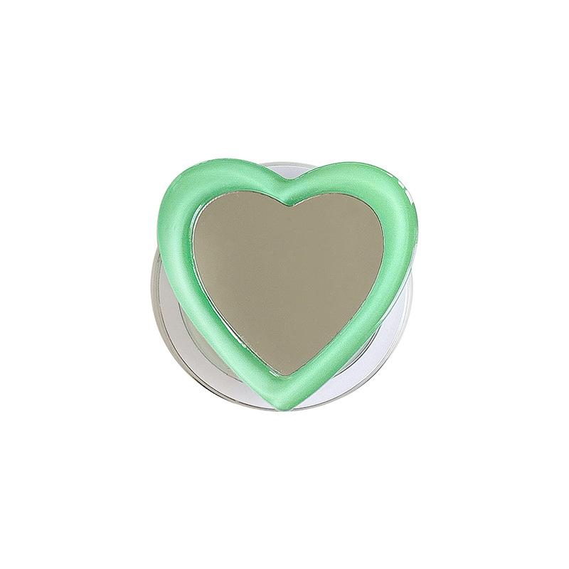 Solid Color Love Mirror Mobile Phone Holder Airbag Telescopic Folding Magnetic Suction Lazy Desktop Support Ring