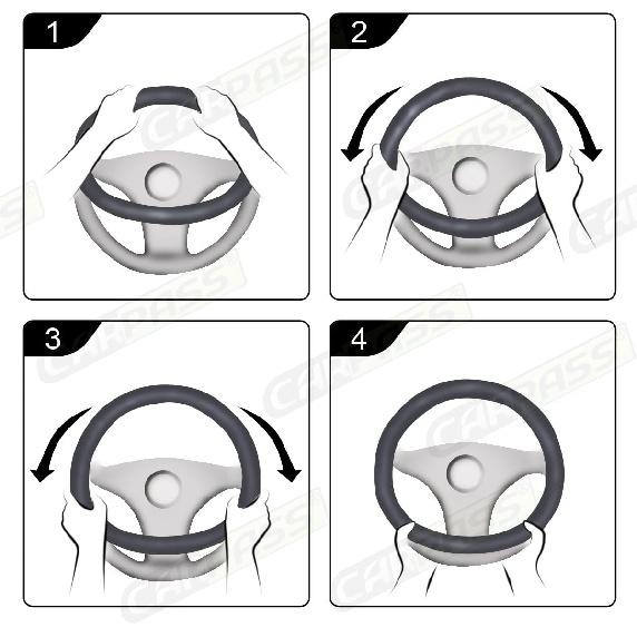 CAR PASS Car Steering Wheel Cover,14.5-15 Inch Gray Faux Suede Universal Memory Foam Auto Steering Wheel Covers Breathable Anti-Slip Odorless