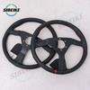 SIBEIKE Montecarlo Style Leather Steering Wheel 14inch JDM Modified Car Sports Racing Steering Wheel