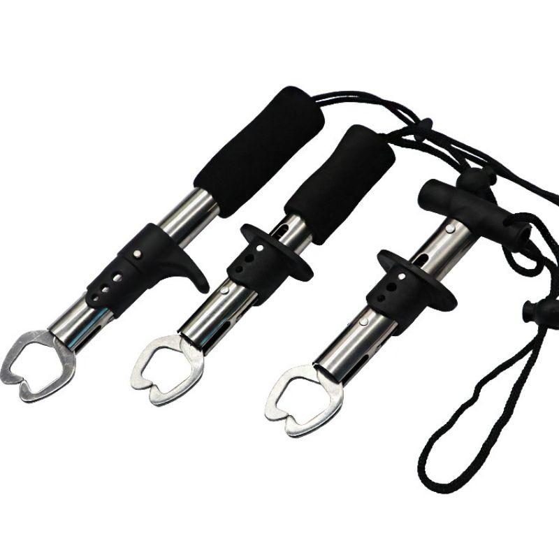 Portable Fishing Gripper Stainless Steel Fish Lip Grip Handle Catch Carp Fishing