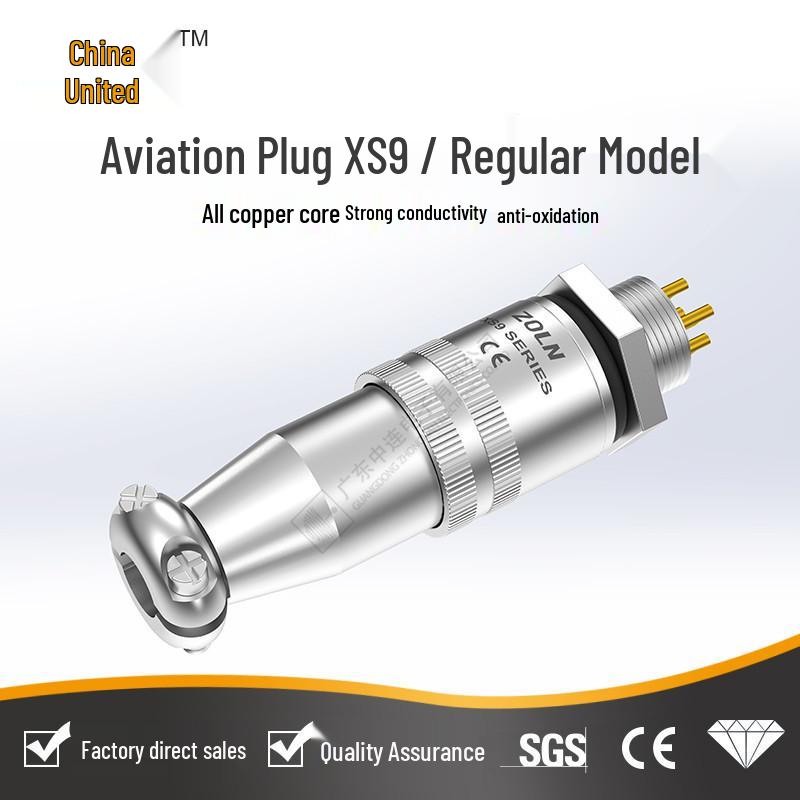 Zhonglian XS9 Waterproof Aviation Cable Connector Plug & Socket, New Moisture-Proof Model
