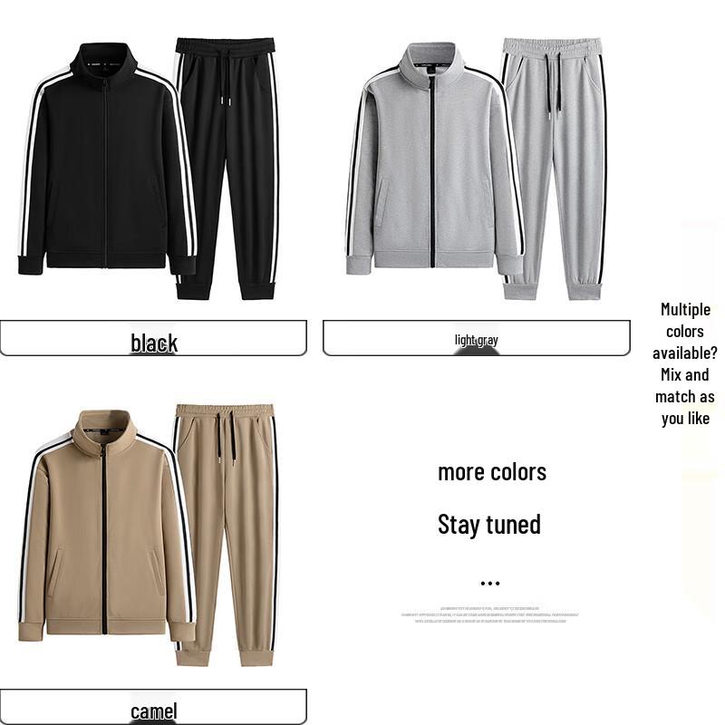 MIIOW Trening casual din lână cu fermoar pentru bărbați