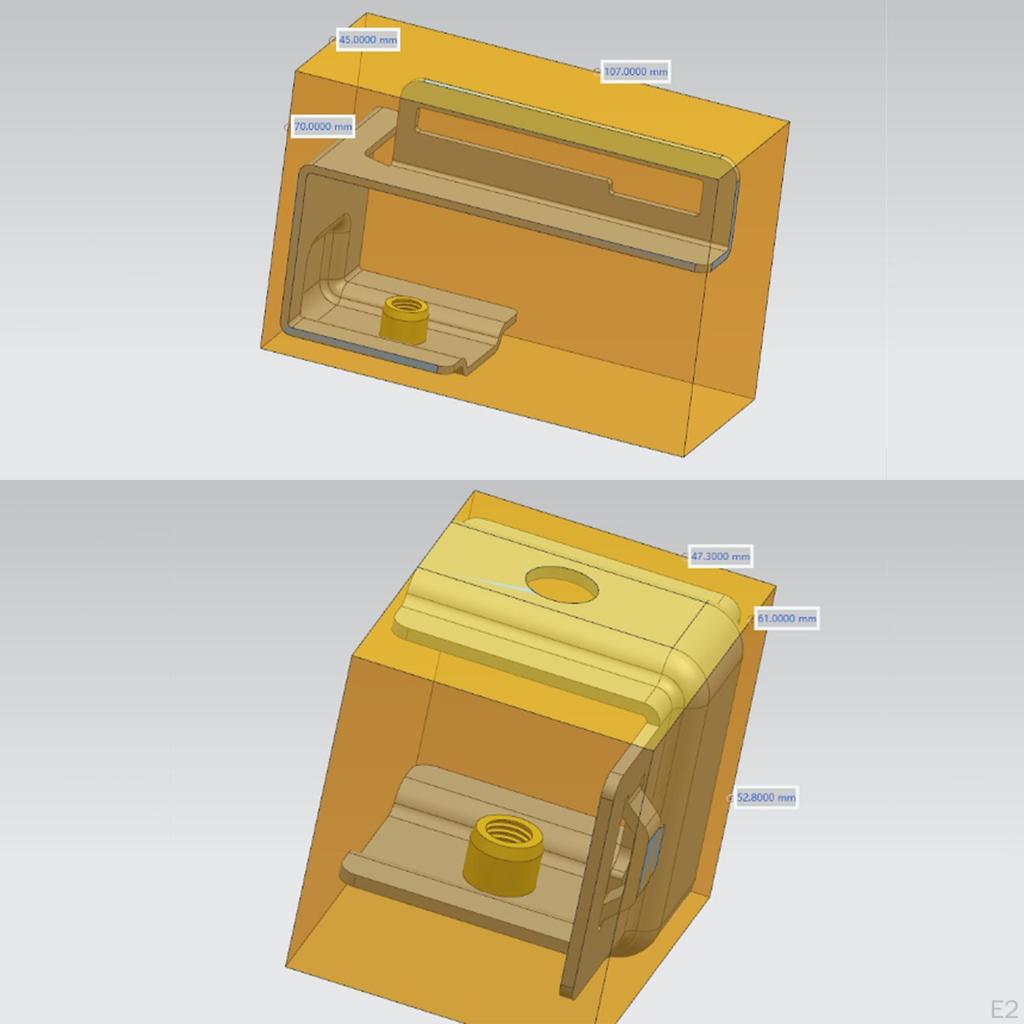 2x Drawer Panel Mounting Clamps Fixing Clips Efficient Heavy Duty Detachable Cabinet Assembly