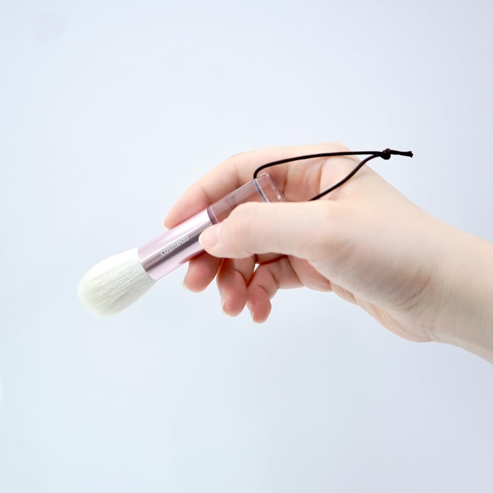 Takumi no Make-up-Pinsel Cosmedo Kumano Pinsel Gesichtsreinigungsbürste Dünn und Lang Kumano Make-up Normal Weich (100% Pinsel, Typ) (Rosa) E-24N-P