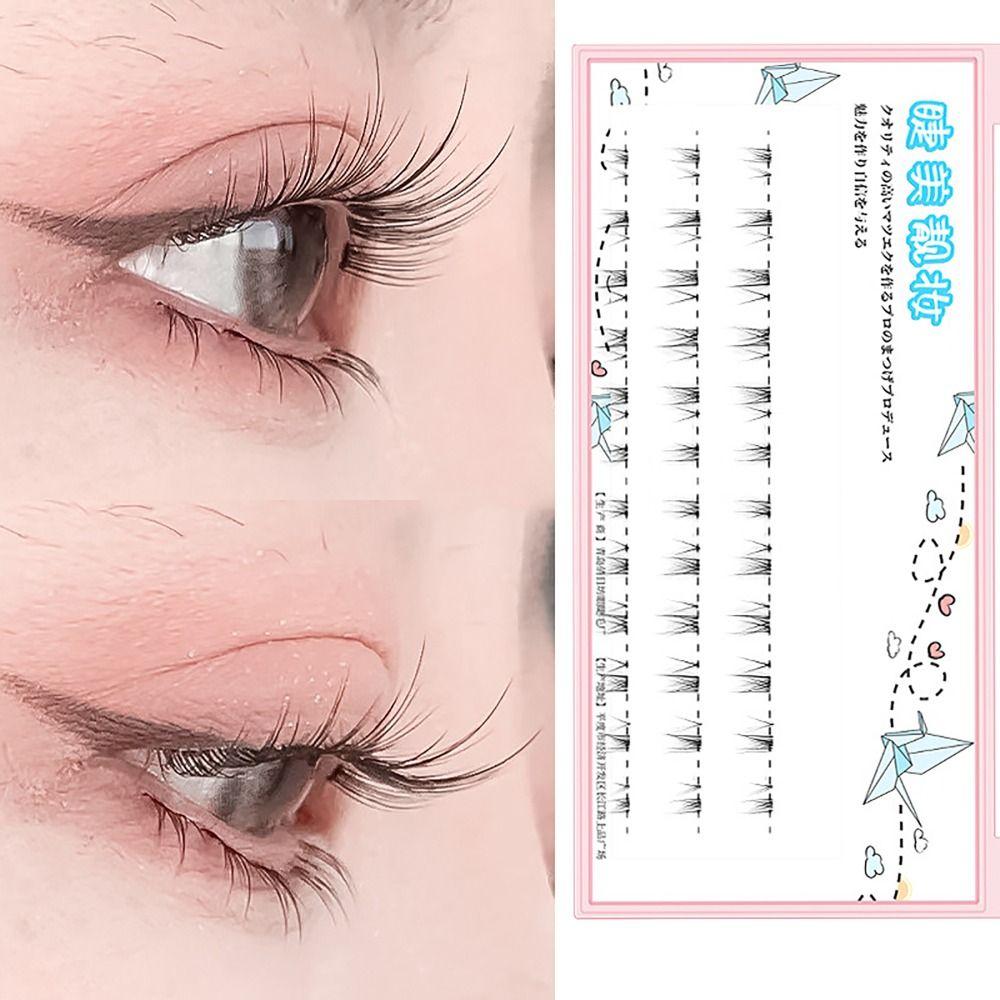 

Сегмент Один Кластер Накладные Ресницы Загар Стебель DIY Наращивание Глаз Женщины Красота