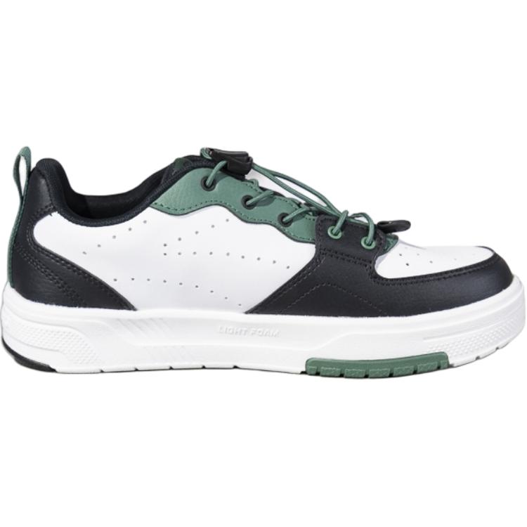 Li Ning Comfortable Low Top Kids Skate Shoes Kids Sneakers White Black Green YKCU126-11