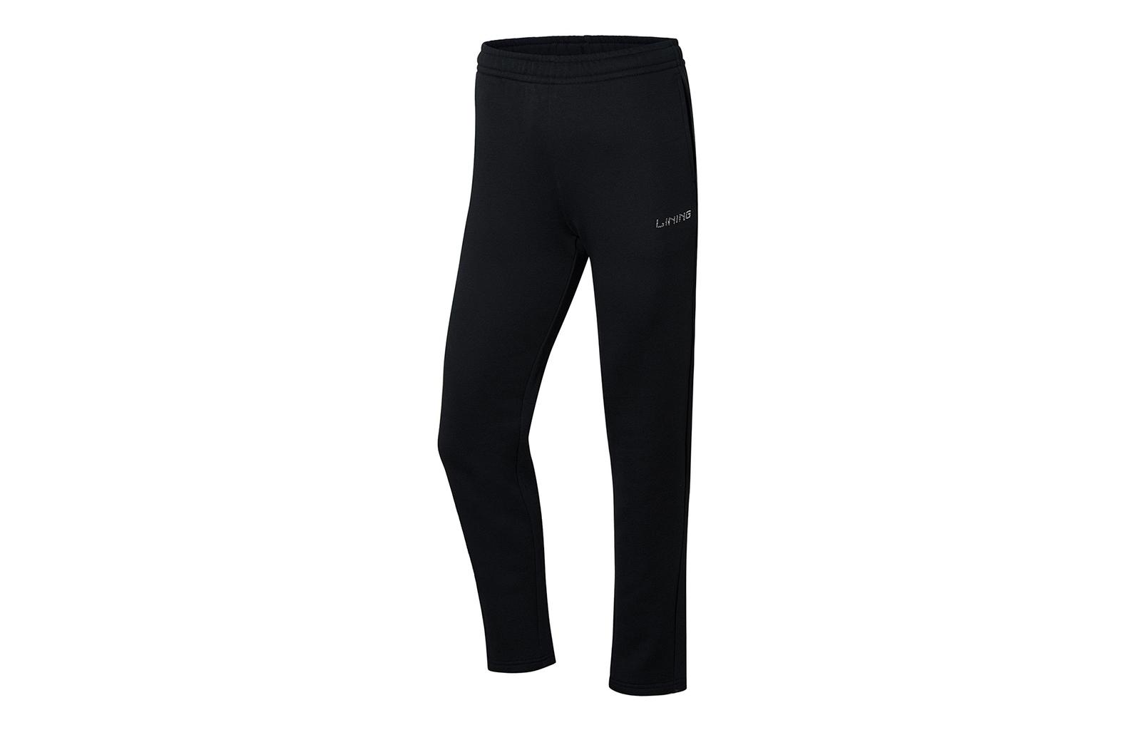 Li Ning Training Series Knitted Sweatpants Women s Black Thickened Moderate Straight Fit Pants AKLSG54-2 M
