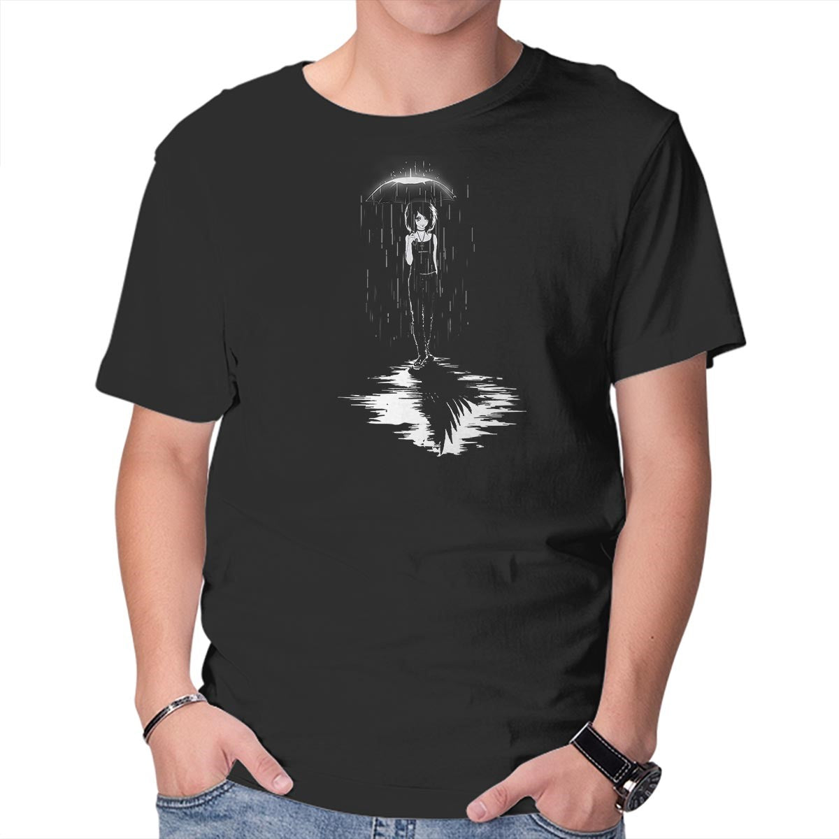 Unisex Crew Neck T-Shirt Death Wish Graphic Short Sleeve Casual Tee XXL