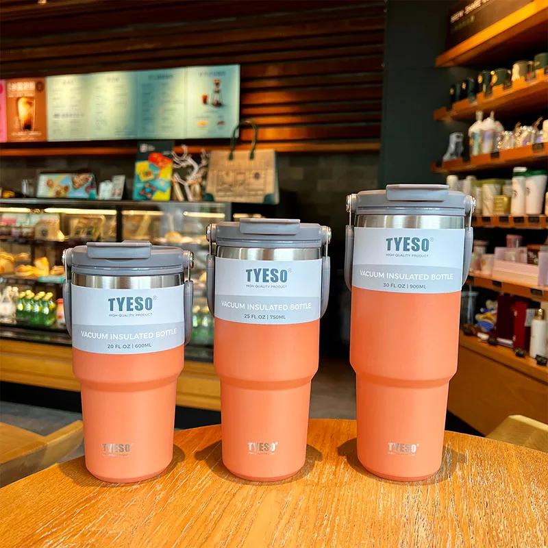 Tyeso Coffee Cup Thermos Bottle Stainless Steel Double-layer Insulation Cold And Hot Travel Mug Vacuum Flask Car Water Bottle