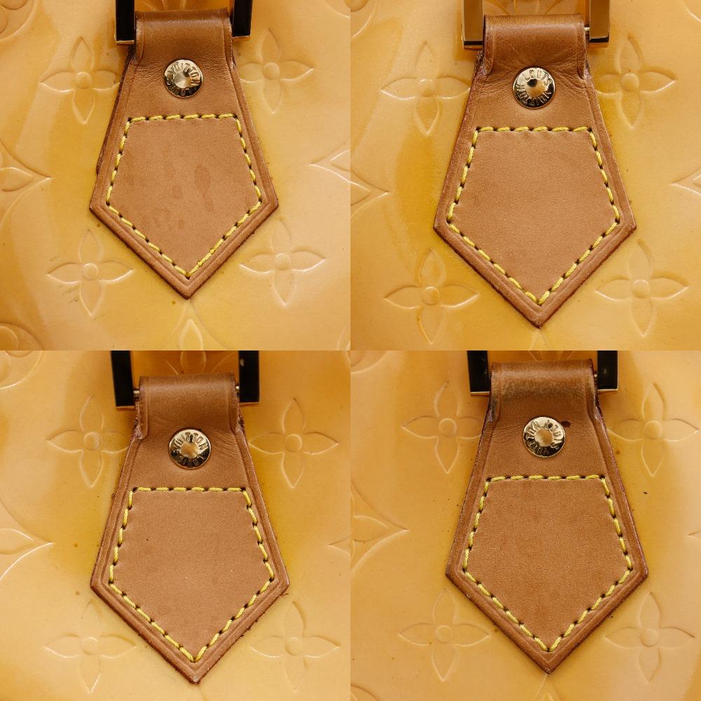 LOUIS VUITTON Houston Tote Bag M91054 Rose yellow Monogram Vernis Women Used