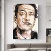 Picturi abstracte din pânză de artă graffiti Dali, afiș cu portretul feței și imprimare, imagini de artă de perete pentru decorarea pereților din camera de zi Cuadros