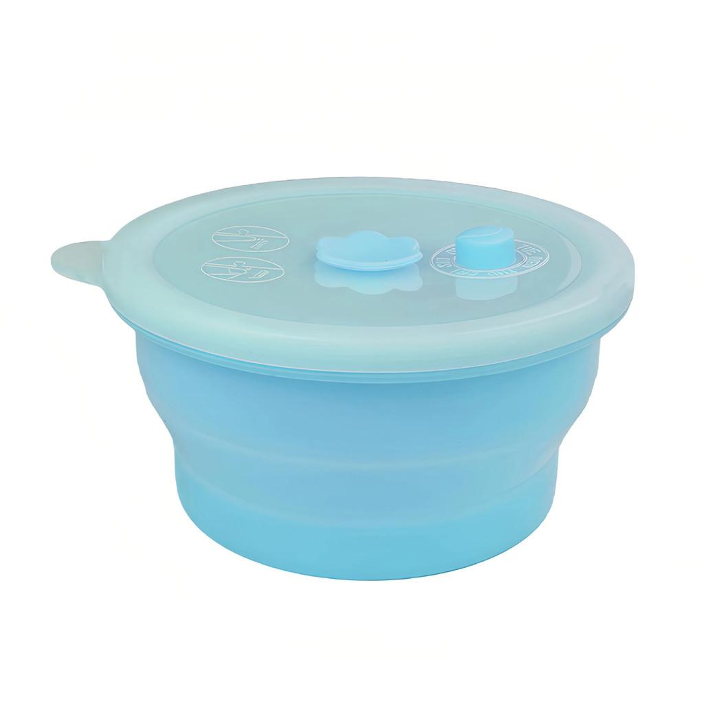 Silicone Food Storage Container With Foldable Design For Refrigerator Organization And Freshness