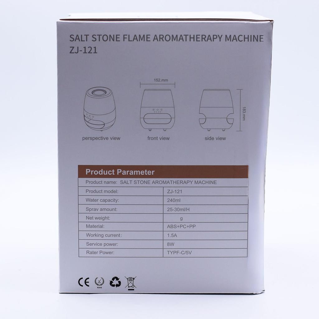 USB Himalayan Salt Ultrasonic Flame Effect Aroma Diffuser