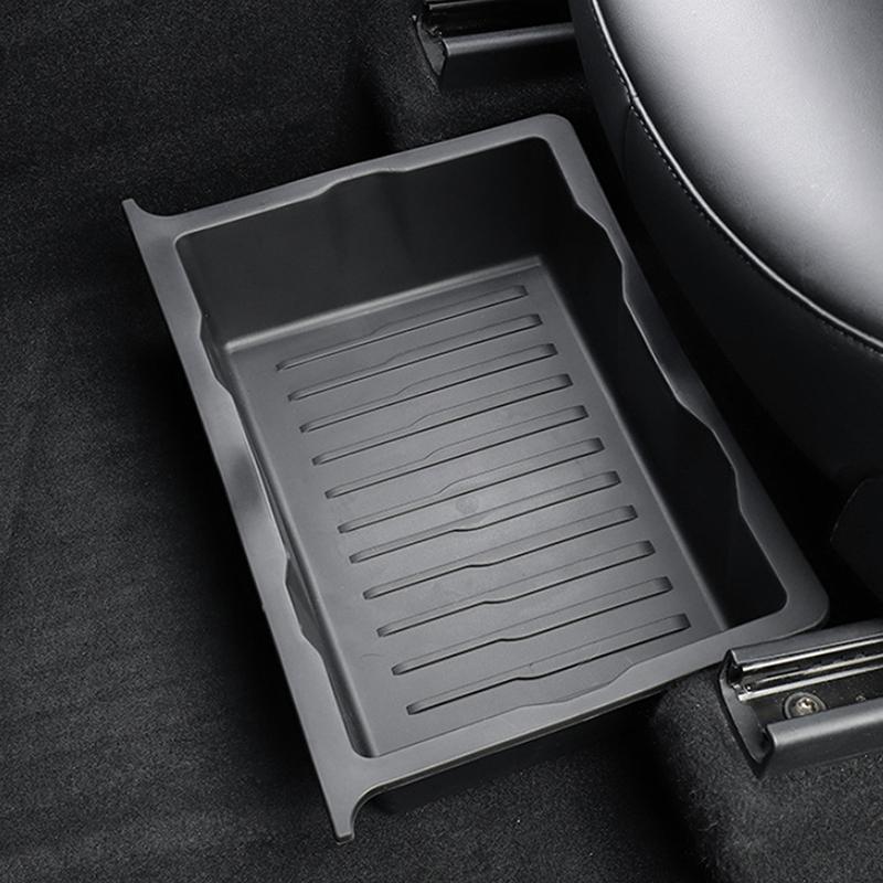 Tpe Unter Sitz Aufbewahrungsbox Für Model Y 2017-2024 Mittelkonsole Organizer Behälter Vorne Rücksitz Tasche Müllablage Zubehör