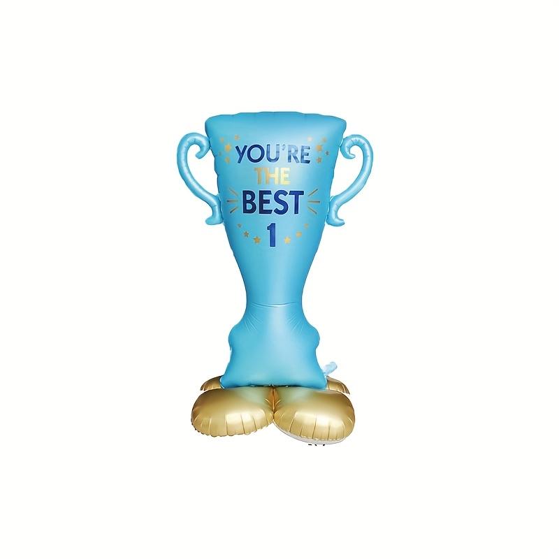 

1Pcs 61inch Stand You re The Best 1 Trophy Foil Balloons Number 1 Trophy Balloon Father s Day Football Theme Party Decorations 60inch синий