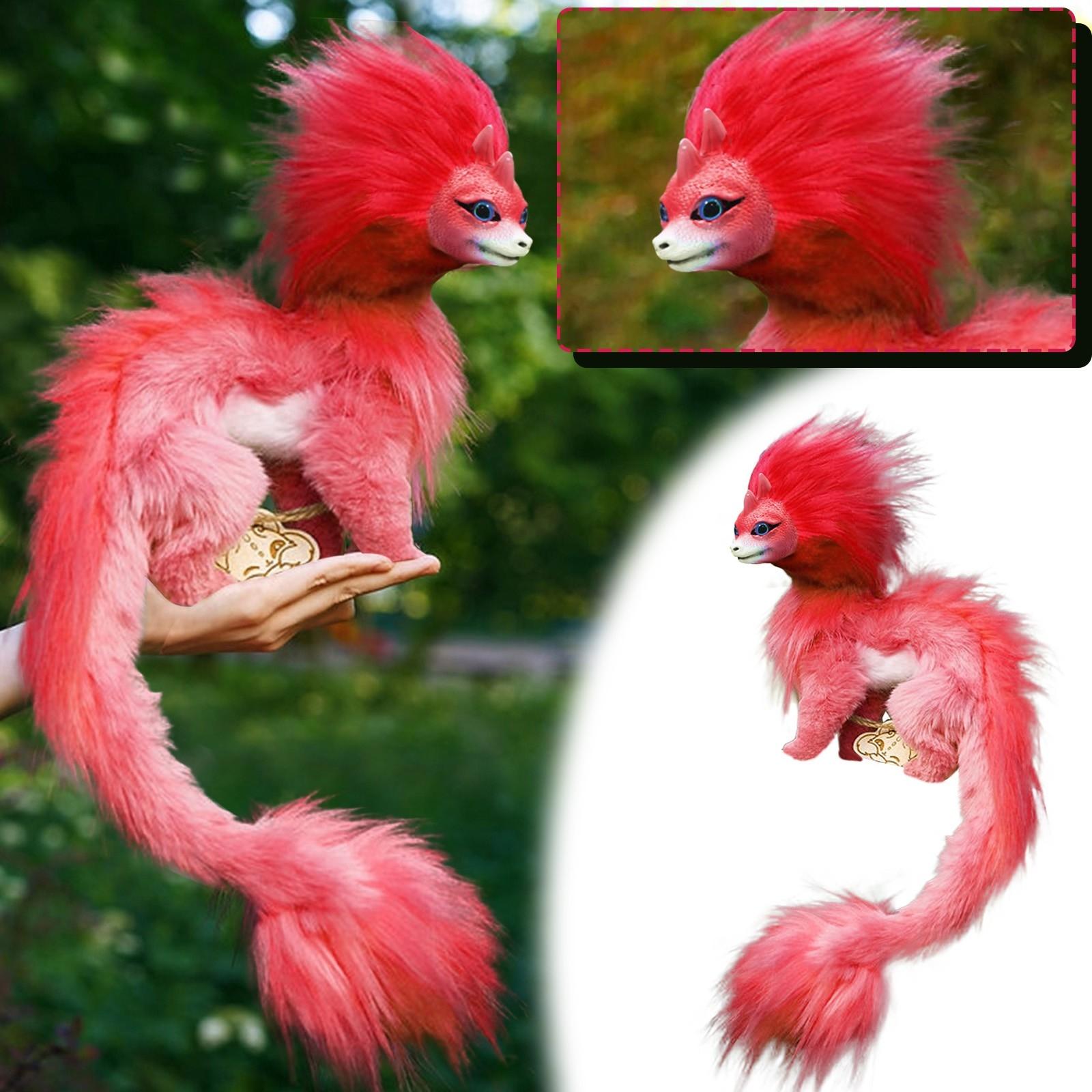 

Плюшева лялька Дракон Дитяча іграшка Синій Дракон червоний